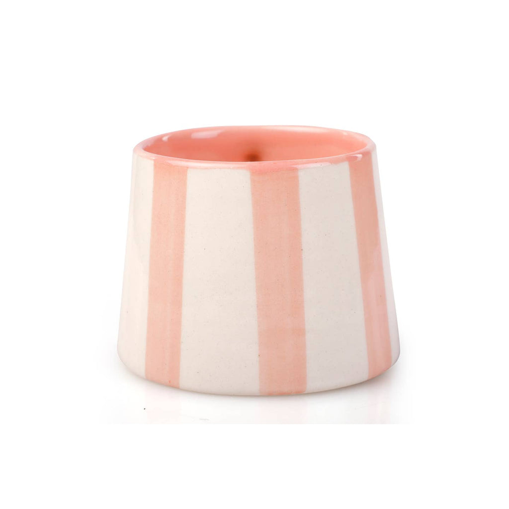 Pink Stripe Ceramic Mug