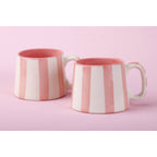 Pink Stripe Ceramic Mug