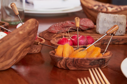 Italian Olivewood Aperitivo Forks | Set of 6