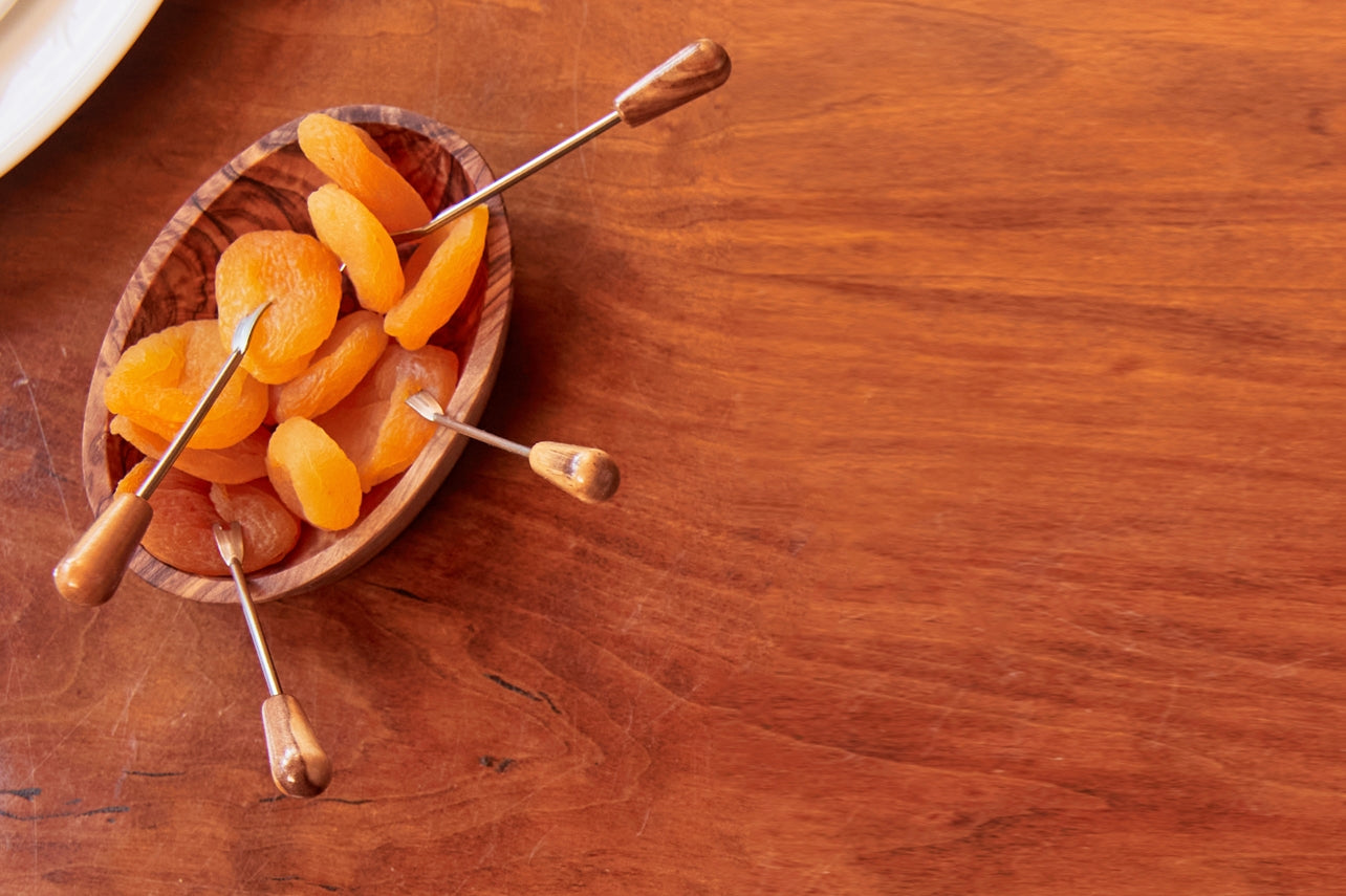 Italian Olivewood Aperitivo Forks | Set of 6